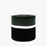 POUF LEO VERT&NOIR